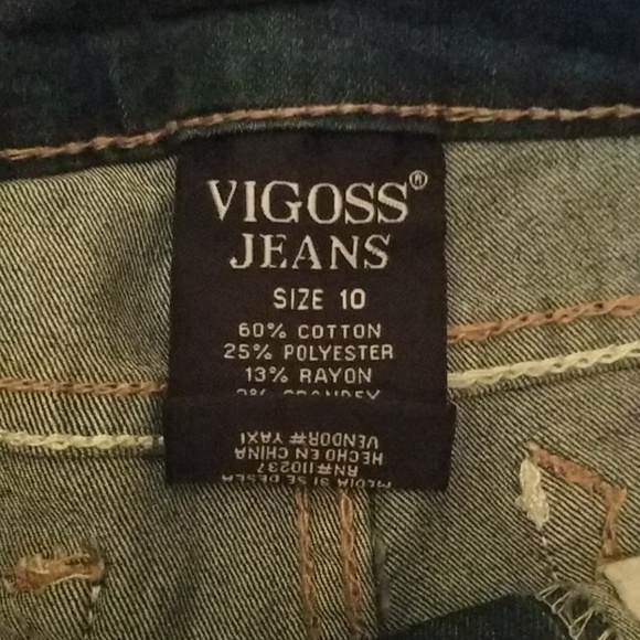 Vigoss Girls Jean Shorts Size 10 - Picture 4 of 6